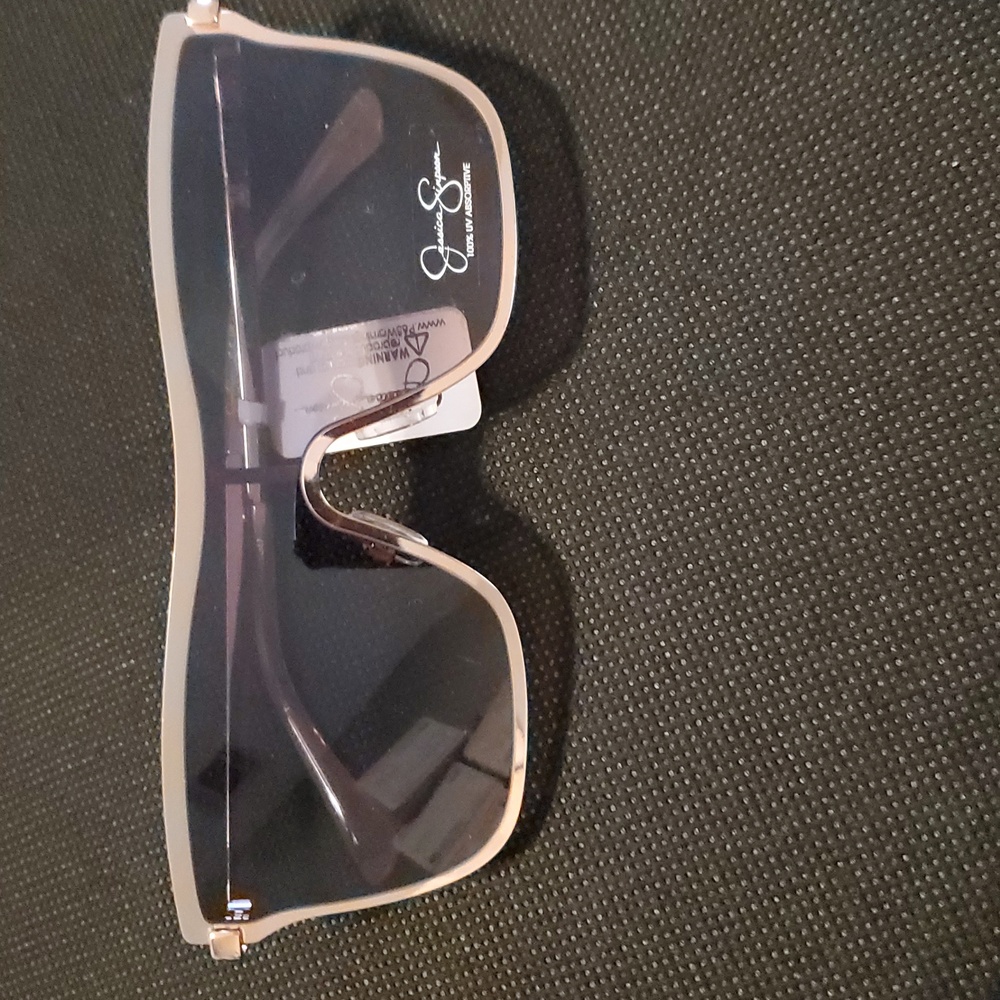 Jesscia Simpson‎ J6100 Rose Gold & Nude Metal UV Square Shields Sunglasses